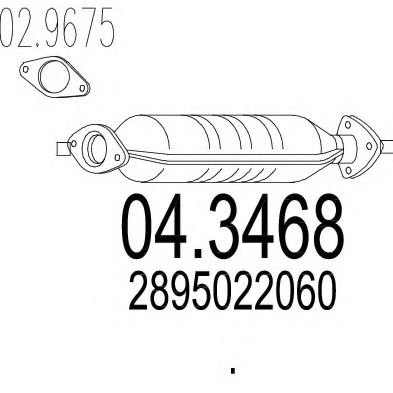 MTS 04.3468 Катализатор для HYUNDAI EXCEL (Хендай Эxcэл) MTS 04.3468 Катализатор для HYUNDAI EXCEL (Хендай Эxcэл)