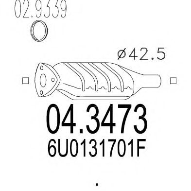 MTS 04.3473 Катализатор для SKODA FELICIA II (Шкода Фелиция 2) MTS 04.3473 Катализатор для SKODA FELICIA II (Шкода Фелиция 2)