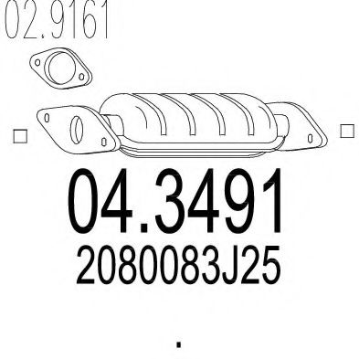 MTS 04.3491 Катализатор для NISSAN PRIMERA (Ниссан Примера) MTS 04.3491 Катализатор для NISSAN PRIMERA (Ниссан Примера)