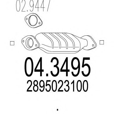 MTS 04.3495 Катализатор для HYUNDAI LANTRA II (Хендай Лантра 2) MTS 04.3495 Катализатор для HYUNDAI LANTRA II (Хендай Лантра 2)