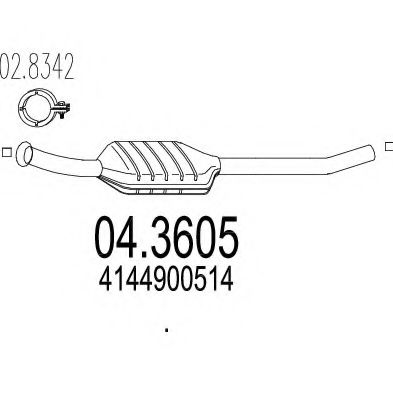 MTS 04.3605 Катализатор для MERCEDES-BENZ VANEO (Мэрcэдэс-бэнз Vанэо) MTS 04.3605 Катализатор для MERCEDES-BENZ VANEO (Мэрcэдэс-бэнз Vанэо)