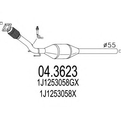 MTS 04.3623 Катализатор для AUDI TT (Ауди Тт) MTS 04.3623 Катализатор для AUDI TT (Ауди Тт)