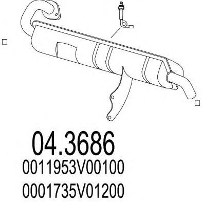 MTS 04.3686 Катализатор для SMART FORTWO (Смарт Форту) MTS 04.3686 Катализатор для SMART FORTWO (Смарт Форту)