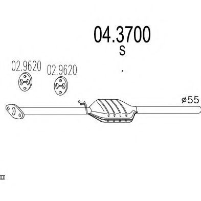 MTS 04.3700 Катализатор для FIAT STILO MULTI (Фиат Стило мульти) MTS 04.3700 Катализатор для FIAT STILO MULTI (Фиат Стило мульти)