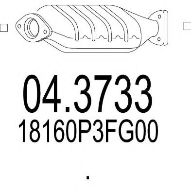 MTS 04.3733 Катализатор для HONDA CR-V I (Хонда Срв 1) MTS 04.3733 Катализатор для HONDA CR-V I (Хонда Срв 1)