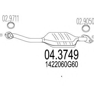 MTS 04.3749 Катализатор для SUZUKI ESTEEM (Сузуки Эстээм)