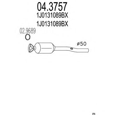 MTS 04.3757 Катализатор для VOLKSWAGEN GOLF IV (Фольксваген Гольф 4) MTS 04.3757 Катализатор для VOLKSWAGEN GOLF IV (Фольксваген Гольф 4)