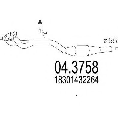 MTS 04.3758 Катализатор для BMW Z3 (Бмв З3) MTS 04.3758 Катализатор для BMW Z3 (Бмв З3)