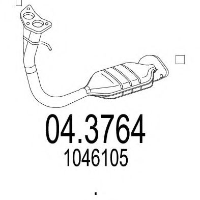 MTS 04.3764 Катализатор для FORD ESCORT 95 (Форд Эскорт 95) MTS 04.3764 Катализатор для FORD ESCORT 95 (Форд Эскорт 95)