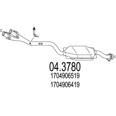 MTS 04.3780 Катализатор для MERCEDES-BENZ SLK (Мэрcэдэс-бэнз Слк)