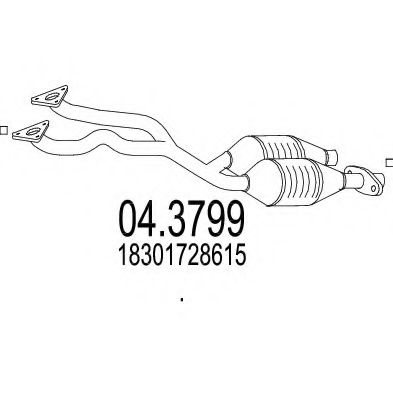 MTS 04.3799 Катализатор для BMW (Бмв) MTS 04.3799 Катализатор для BMW (Бмв)