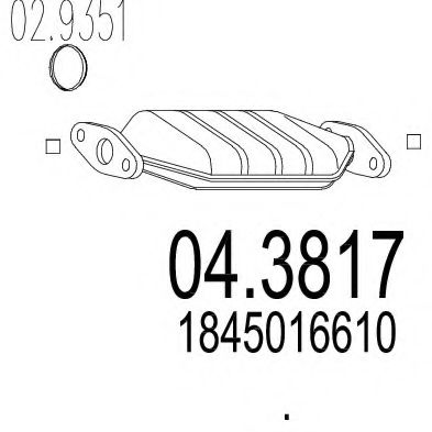 MTS 04.3817 Катализатор для TOYOTA COROLLA SECCA (Тойота/тоета Королла сесса) MTS 04.3817 Катализатор для TOYOTA COROLLA SECCA (Тойота/тоета Королла сесса)