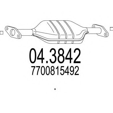 MTS 04.3842 Катализатор для RENAULT LUTECIA I (Рено Лутэcиа и) MTS 04.3842 Катализатор для RENAULT LUTECIA I (Рено Лутэcиа и)