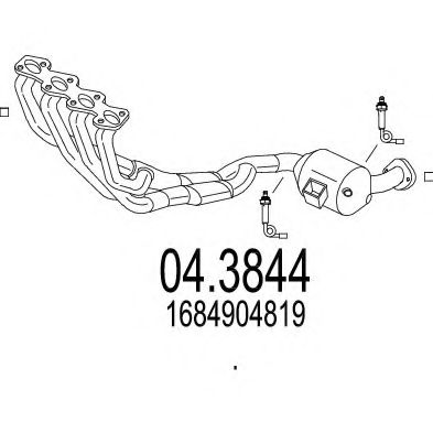 MTS 04.3844 Катализатор для MERCEDES-BENZ A-CLASS (Мэрcэдэс-бэнз А класс) MTS 04.3844 Катализатор для MERCEDES-BENZ A-CLASS (Мэрcэдэс-бэнз А класс)