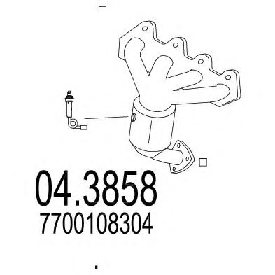 MTS 04.3858 Катализатор для RENAULT SCNIC I (Рено Сценик и) MTS 04.3858 Катализатор для RENAULT SCNIC I (Рено Сценик и)