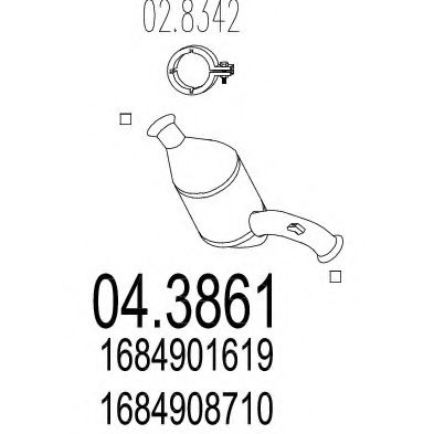 MTS 04.3861 Катализатор для MERCEDES-BENZ VANEO (Мэрcэдэс-бэнз Vанэо) MTS 04.3861 Катализатор для MERCEDES-BENZ VANEO (Мэрcэдэс-бэнз Vанэо)