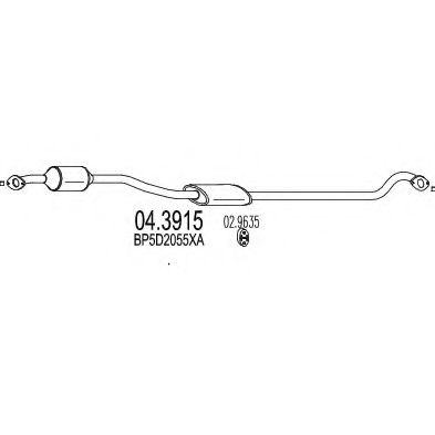 MTS 04.3915 Катализатор для MAZDA MX-5 II (Мазда Мx-5 2) MTS 04.3915 Катализатор для MAZDA MX-5 II (Мазда Мx-5 2)