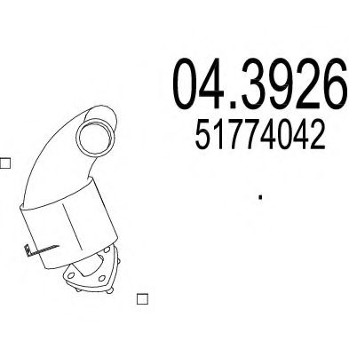 MTS 04.3926 Катализатор для FIAT STILO MULTI (Фиат Стило мульти) MTS 04.3926 Катализатор для FIAT STILO MULTI (Фиат Стило мульти)