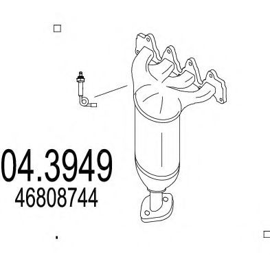 MTS 04.3949 Катализатор для FIAT STILO MULTI (Фиат Стило мульти) MTS 04.3949 Катализатор для FIAT STILO MULTI (Фиат Стило мульти)