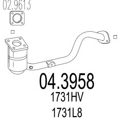 MTS 04.3958 Катализатор для PEUGEOT PARTNER SPACE (Пежо Партнер спэйс) MTS 04.3958 Катализатор для PEUGEOT PARTNER SPACE (Пежо Партнер спэйс)