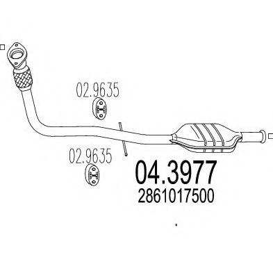 MTS 04.3977 Катализатор для HYUNDAI LAVITA (Хендай Лаvита) MTS 04.3977 Катализатор для HYUNDAI LAVITA (Хендай Лаvита)