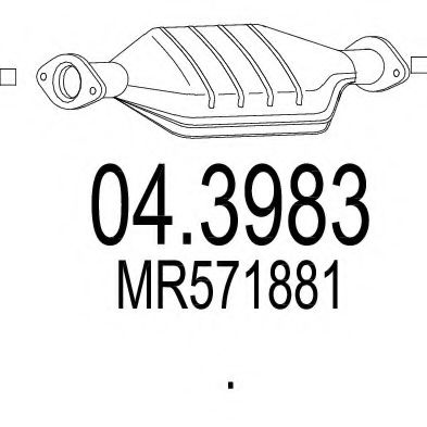 MTS 04.3983 Катализатор для MITSUBISHI G-WAGON (Митсубиши/митсубиси Г-вагон) MTS 04.3983 Катализатор для MITSUBISHI G-WAGON (Митсубиши/митсубиси Г-вагон)