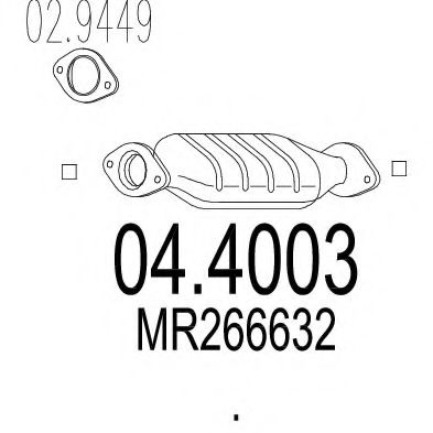 MTS 04.4003 Катализатор для MITSUBISHI RVR (Митсубиши/митсубиси Рvр) MTS 04.4003 Катализатор для MITSUBISHI RVR (Митсубиши/митсубиси Рvр)