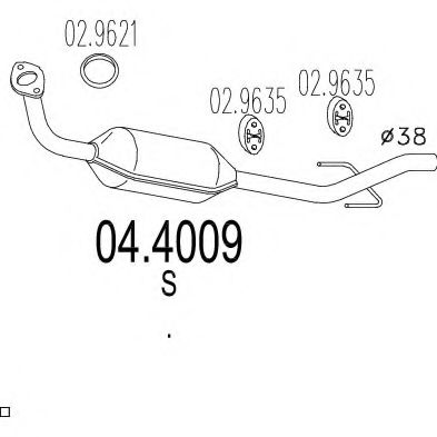 MTS 04.4009 Катализатор для TOYOTA ECHO (Тойота/тоета Эчо) MTS 04.4009 Катализатор для TOYOTA ECHO (Тойота/тоета Эчо)