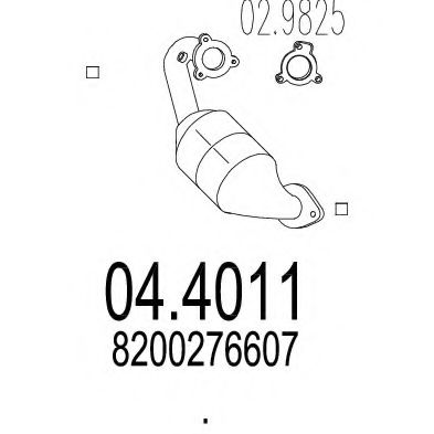 MTS 04.4011 Катализатор для RENAULT ESPACE IV (Рено Эспейс 4) MTS 04.4011 Катализатор для RENAULT ESPACE IV (Рено Эспейс 4)