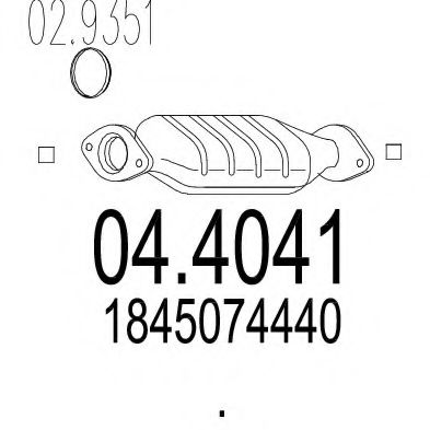 MTS 04.4041 Катализатор для TOYOTA PICNIC (Тойота/тоета Пикник) MTS 04.4041 Катализатор для TOYOTA PICNIC (Тойота/тоета Пикник)