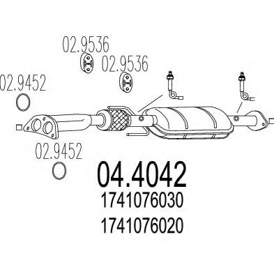 MTS 04.4042 Катализатор для TOYOTA ESTIMA (Тойота/тоета Эстима) MTS 04.4042 Катализатор для TOYOTA ESTIMA (Тойота/тоета Эстима)
