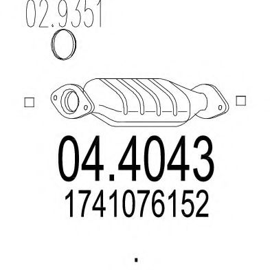 MTS 04.4043 Катализатор для TOYOTA ESTIMA (Тойота/тоета Эстима) MTS 04.4043 Катализатор для TOYOTA ESTIMA (Тойота/тоета Эстима)