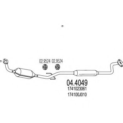 MTS 04.4049 Катализатор для TOYOTA ECHO (Тойота/тоета Эчо) MTS 04.4049 Катализатор для TOYOTA ECHO (Тойота/тоета Эчо)
