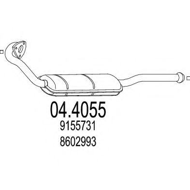 MTS 04.4055 Катализатор для VOLVO S70 (Вольво С70) MTS 04.4055 Катализатор для VOLVO S70 (Вольво С70)