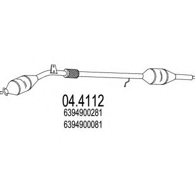 MTS 04.4112 Катализатор для MERCEDES-BENZ VITO / MIXTO (Мэрcэдэс-бэнз Вито / миxто) MTS 04.4112 Катализатор для MERCEDES-BENZ VITO / MIXTO (Мэрcэдэс-бэнз Вито / миxто)