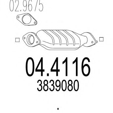 MTS 04.4116 Катализатор для FORD USA PROBE II (Форд сша Пробэ 2) MTS 04.4116 Катализатор для FORD USA PROBE II (Форд сша Пробэ 2)