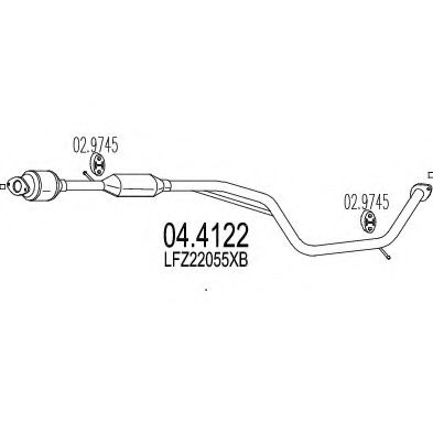 MTS 04.4122 Катализатор для MAZDA 5 (Мазда 5)