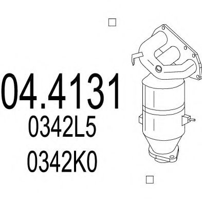 MTS 04.4131 Катализатор для TOYOTA AYGO (Тойота/тоета Аъго) MTS 04.4131 Катализатор для TOYOTA AYGO (Тойота/тоета Аъго)