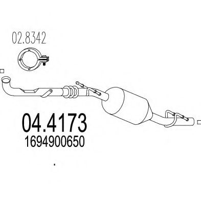 MTS 04.4173 Катализатор для MERCEDES-BENZ B-CLASS (Мэрcэдэс-бэнз Б класс) MTS 04.4173 Катализатор для MERCEDES-BENZ B-CLASS (Мэрcэдэс-бэнз Б класс)
