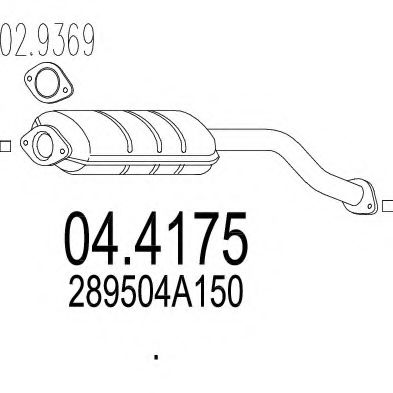 MTS 04.4175 Катализатор для KIA SORENTO I (Киа Соренто 1) MTS 04.4175 Катализатор для KIA SORENTO I (Киа Соренто 1)