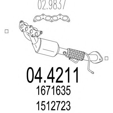 MTS 04.4211 Катализатор для FORD FOCUS C-MAX (Форд Фокус с макс) MTS 04.4211 Катализатор для FORD FOCUS C-MAX (Форд Фокус с макс)