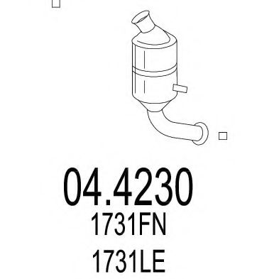 MTS 04.4230 Катализатор для PEUGEOT 107 (Пежо 107) MTS 04.4230 Катализатор для PEUGEOT 107 (Пежо 107)
