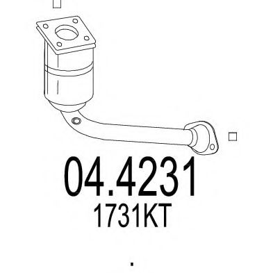MTS 04.4231 Катализатор для PEUGEOT 207 (Пежо 207) MTS 04.4231 Катализатор для PEUGEOT 207 (Пежо 207)