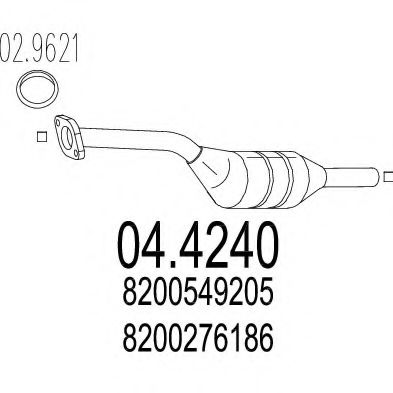 MTS 04.4240 Катализатор для RENAULT EURO CLIO III (Рено Эуро клио 3) MTS 04.4240 Катализатор для RENAULT EURO CLIO III (Рено Эуро клио 3)