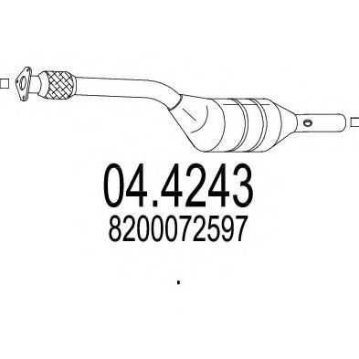 MTS 04.4243 Катализатор для RENAULT LAGUNA II (Рено Лагуна 2) MTS 04.4243 Катализатор для RENAULT LAGUNA II (Рено Лагуна 2)