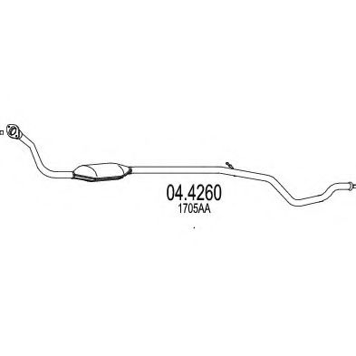 MTS 04.4260 Катализатор для PEUGEOT (Пежо) MTS 04.4260 Катализатор для PEUGEOT (Пежо)