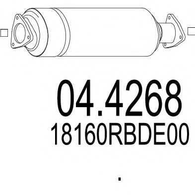 MTS 04.4268 Катализатор для HONDA ACCORD VIII (Хонда Аккорд 8) MTS 04.4268 Катализатор для HONDA ACCORD VIII (Хонда Аккорд 8)
