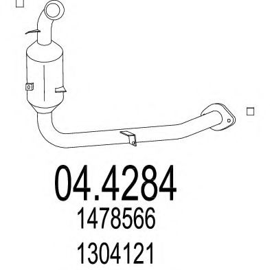 MTS 04.4284 Катализатор для FORD FOCUS C-MAX (Форд Фокус с макс) MTS 04.4284 Катализатор для FORD FOCUS C-MAX (Форд Фокус с макс)