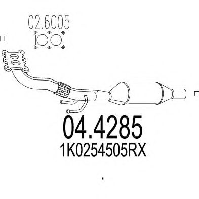 MTS 04.4285 Катализатор для VOLKSWAGEN JETTA I (Фольксваген Жэтта и) MTS 04.4285 Катализатор для VOLKSWAGEN JETTA I (Фольксваген Жэтта и)