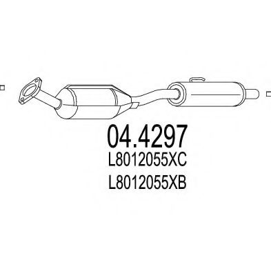 MTS 04.4297 Катализатор для MAZDA 6 (Мазда 6) MTS 04.4297 Катализатор для MAZDA 6 (Мазда 6)
